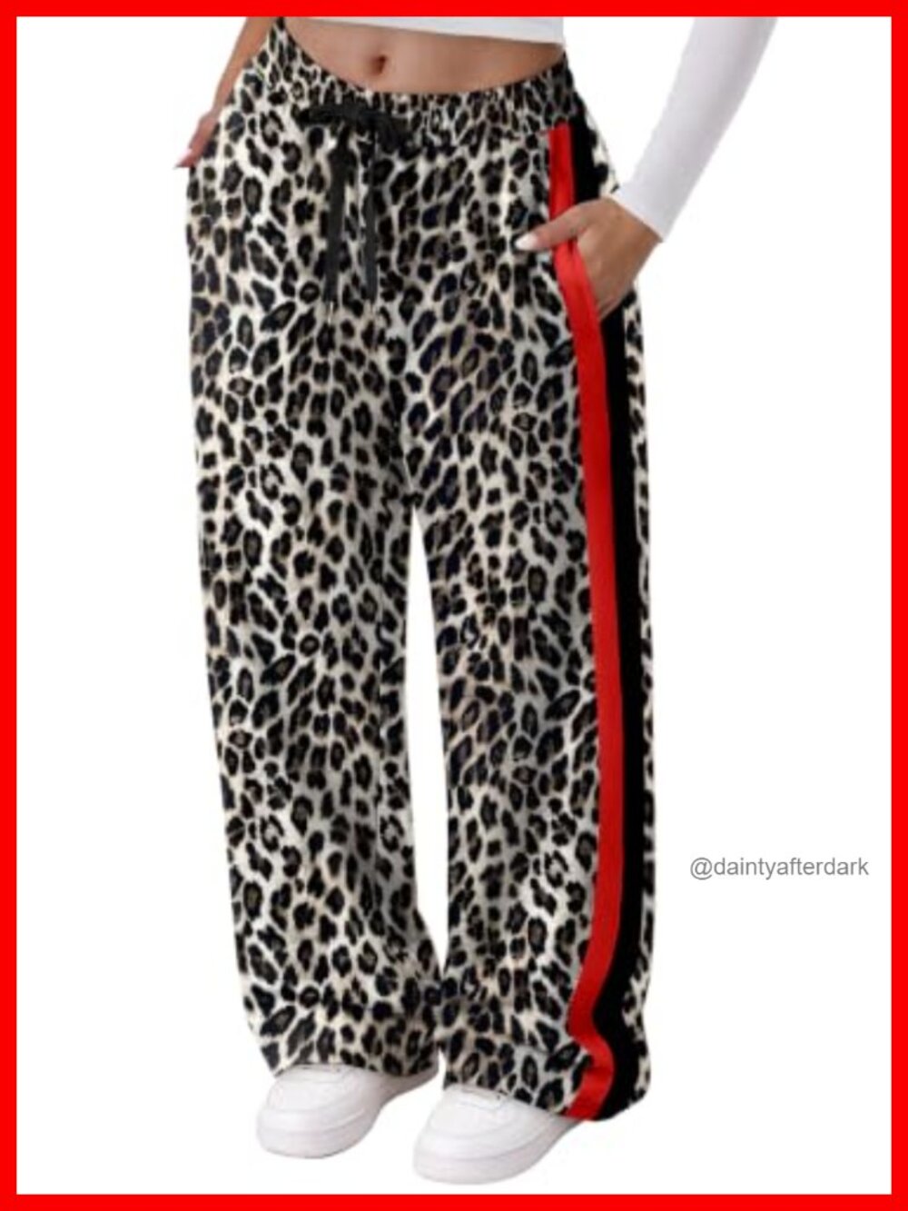 Womens Wide Leg Sweatpants Drawstring Lounge Pants Side Pockets